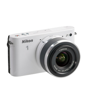 Nikon 1 J1 10.1MP SLR with 10-30 mm Kit Lens (White)