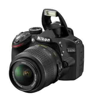 Nikon DSLR D3200 (Black) with AF-S 18-55mm VR Kit Lens