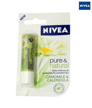 Nivea LIP care pure & Natural (Camomile & Calendula) 4.8 gm