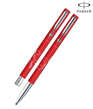 Parker Vector Spl Edition Red Roller Ball Pen Bl Line Print