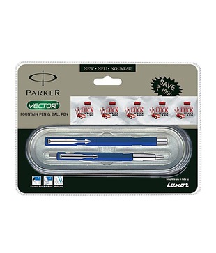 Parker Vector Standard CT(FP + BP) Pen (Blue) + Free Assured Gift Card