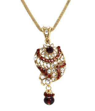 Sia Striking Red Rasrawa Pendant Set