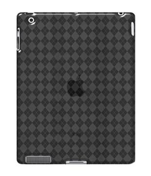 Amzer 90784 Luxe Argyle TPU Case Grey for Apple iPad 2
