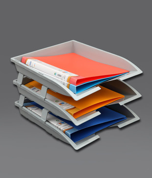 Solo Grey Official Paper And File Tray (TR 113) - 1 Set
