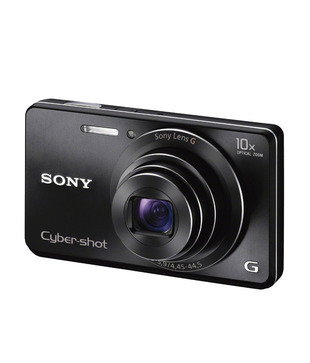 Sony CyberShot DSC W690 16.1MP Point & Shoot Camera (Black) (with 4 GB Card, Camera Pouch)