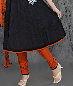 Varja Black Anarkali Suit With Dupatta