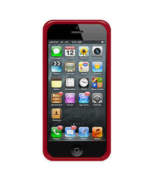 Amzer 94518 Gloss TPU Case Translucent Red for iPhone 5