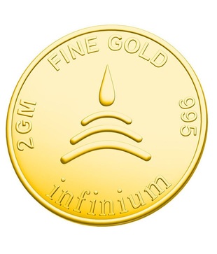 Infinium 24kt 2g 995 Purity BIS Hallmarked Laxmi Gold Coin