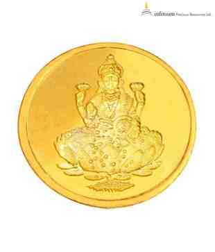 Infinium 24kt 2g 999 Purity ASSAY Certified Laxmi Gold Coin