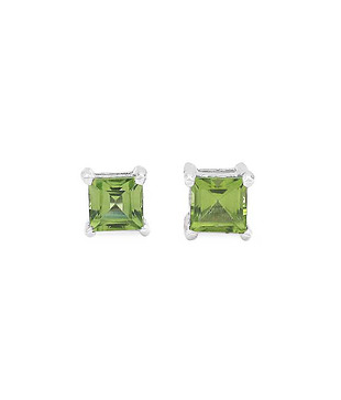 Johareez Peridot, Ruby & Citrine Silver Earrings Combo