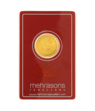 Mehrasons 7G Gold Coin In 24 Kt With 995 Fineness
