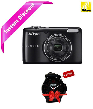 Nikon Coolpix L26 16.1 MP Point & Shoot Digital Camera (Black)