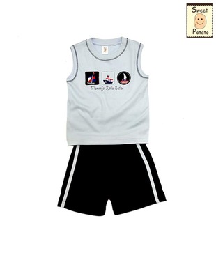 Sweet Potato Mommy's Little Sailor Boys Top and Bottom Set For Kids