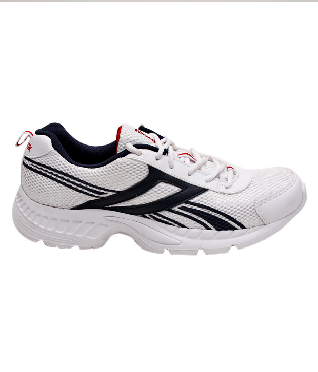 Reebok Energetic White & Navy Blue Sports Shoes