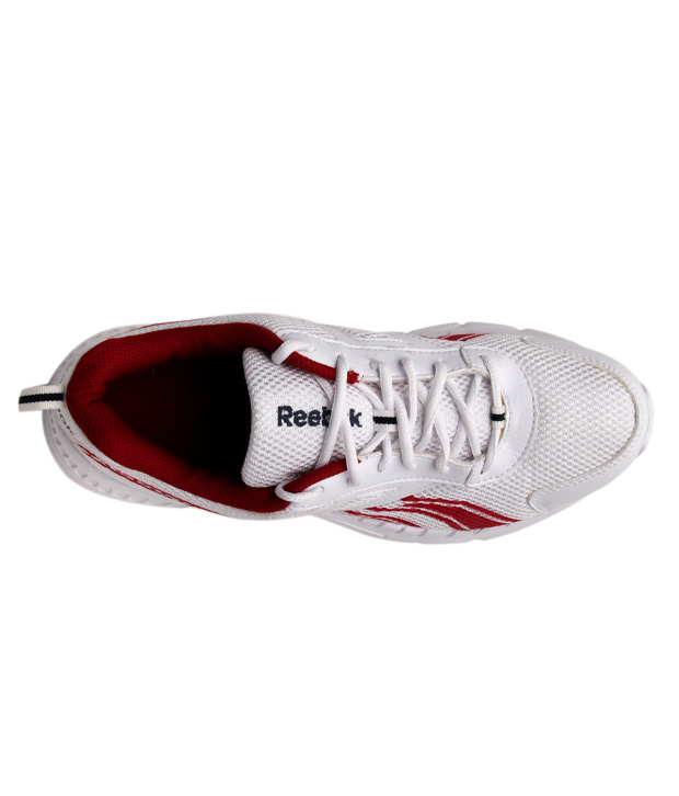 Reebok Enthusiastic White & Red Sports Shoes
