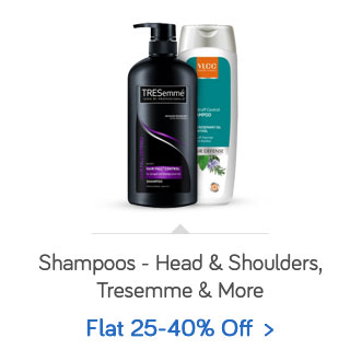 Flat 25 - 40% Off - Shampoos (Head & Shoulders, Tresemme & More)