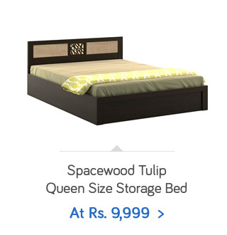 Spacewood Tulip Queen Size Storage Bed