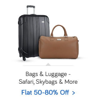 Luggage, Overnighetrs, Backpacks & more | Swiss Military, Safari, Skybags & More | Flat 50-80% Off