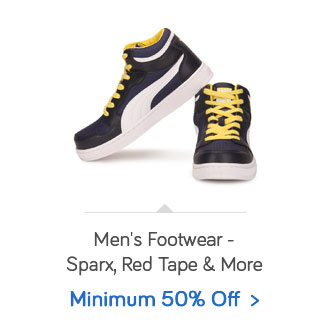 "Men's Footwear - Min. 50% Off   Sparx, Red Tape & More"