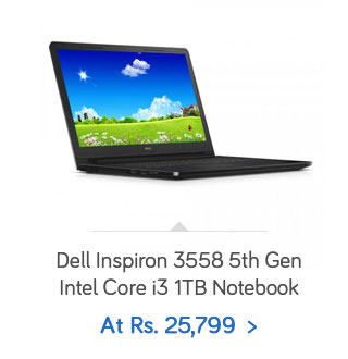 Dell Inspiron 3558 5th Gen Intel® Core™ i3 1TB Notebook - 39.62 cm