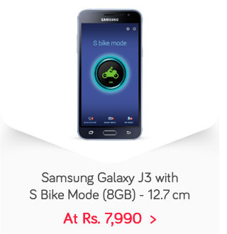 Samsung Galaxy J3 with S Bike Mode (8GB) - 12.7 cm