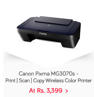 Canon Pixma MG3070s Print/Scan/Copy Wireless Color Printer