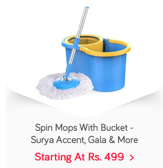 Spin Mops with bucket - Starting Rs.499 - Surya Accent, Gala & more