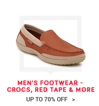 "Men's Footwear - Up to 70% Off   Crocs | Red Tape & More"