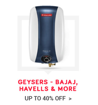 Geysers - Up to 40% Off - Racold, Bajaj, Havells & More