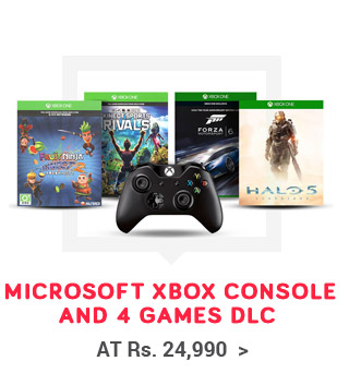 Microsoft Xbox One Console with Kinect with 1 Extra Wireless Controller and 4 Games DLC (Halo 5, Forza Motorsport 6 , Fruit Ninja 2 & Kinect Rivals)