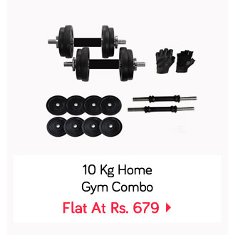 10 kg Home Gym Combo - Flat Rs. 679