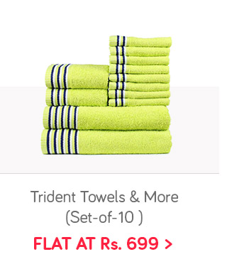 Trident Set of 10 Towels & More - Flat 699