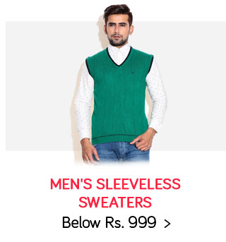 Men's Sleeveless Sweaters- Below Rs.999
