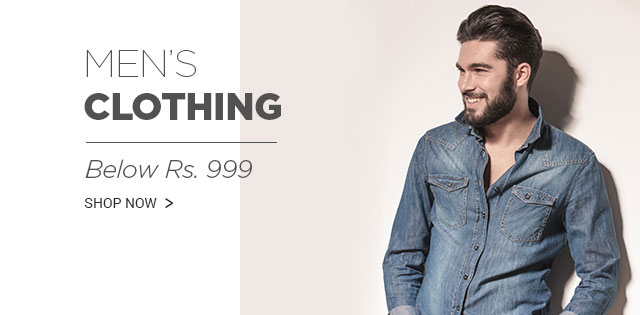 "Clothing  - Under Rs.999  T-shirts, Jeans & More"