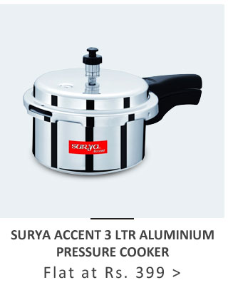 Surya Accent 3 Ltr Aluminium Pressure Cooker (ISI approved) - 399