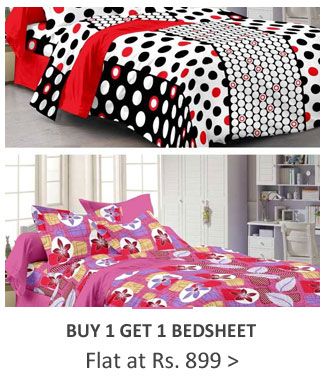 Buy 1 Get 1 Bedsheet @ 899