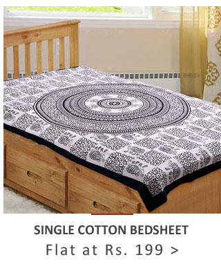 Single Cotton bedsheet @ 199