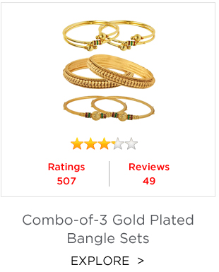 Jewels Galaxy Combo of 3 Gold Plated Meenakari Bangle Sets