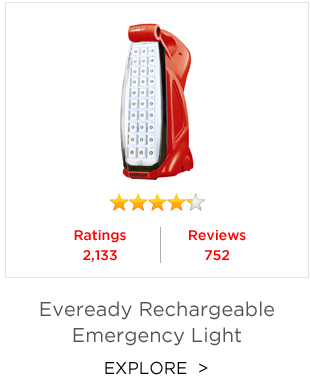 "Eveready HL-52 LED Rechargeable Emergency Light Red    "