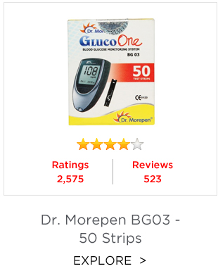 Dr. Morepen BG03 - 50 Strips (Strips only Pack)