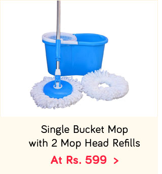 Single Bucket Mop With 2 head mop refill