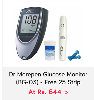 Dr Morepen Glucose Monitor (BG-03) - Free 25 Strip