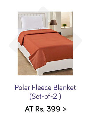Set of 2 Polar FleeceBlanket - Flat Rs.399