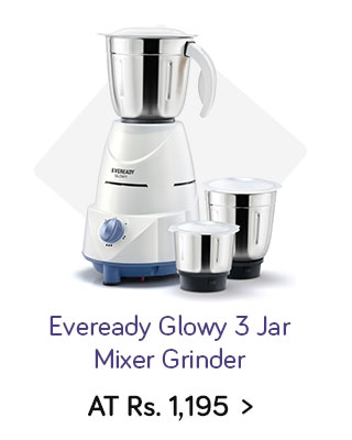 Eveready Glowy 3 Jar 500 Watt Mixer Grinder