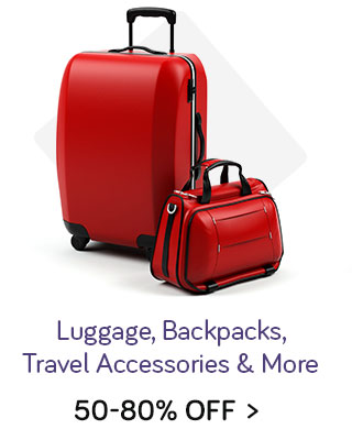 Luggage, Backpacks, Travel Accessories & more | 50-80% Off