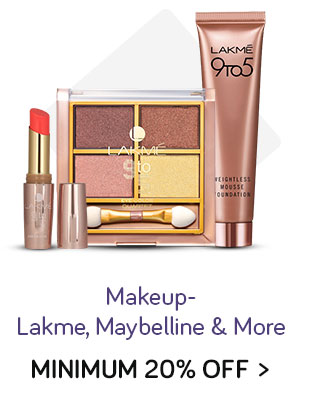Makeup - Lakme,Maybelline & More Min 20% off (Shop for Rs 799 get extra Rs 100 off, T&C Apply)