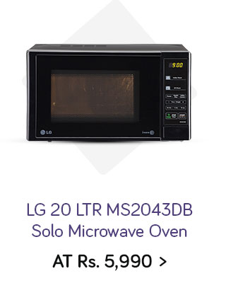 LG 20 Ltr MS2043DB Solo Microwave