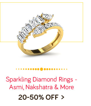 Sparkling Diamond Rings - Asmi | Nakshatra & More