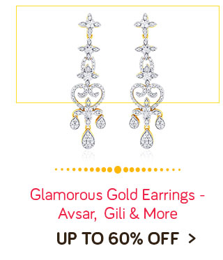 Glamorous Gold Earrings - Avsar | Gili & More