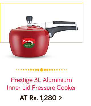 Prestige Apple Plus 3 L Aluminium Inner Lid Pressure Cooker